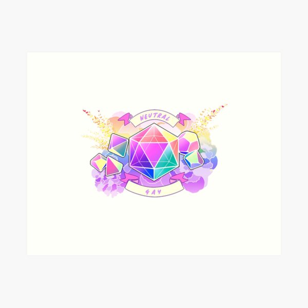 LGBT RPG - Neutral Gay Art Print