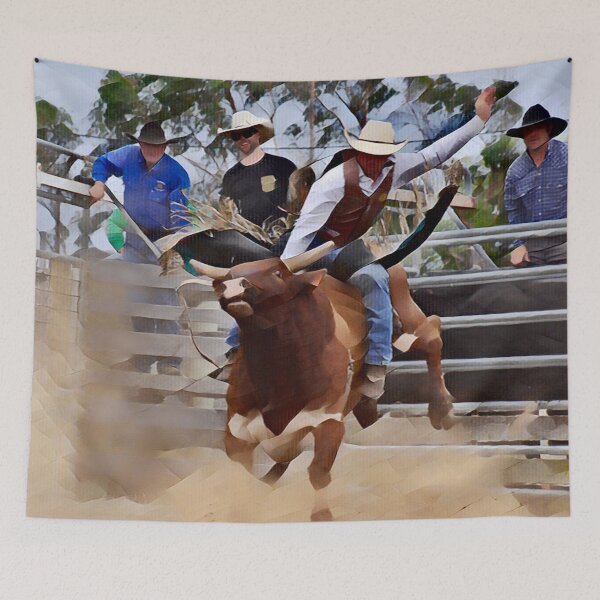 Item preview, RODEO BULL BUCKING OUT, ROUGH STOCK RIDER STICKERS designed and sold by Barbara Jean Photo Art And Design.