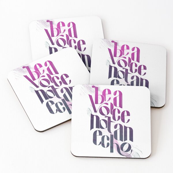 Item preview, Be a Voice, Not an Echo – Inspirational lettering design designed and sold by Ei-n-drucksvoll.