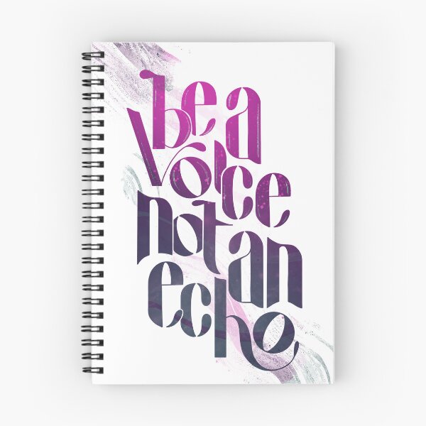 Item preview, Be a Voice, Not an Echo – Inspirational lettering design designed and sold by Ei-n-drucksvoll.