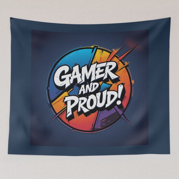 Item preview, Gamer and Proud  designed and sold by Vintage Designs +.