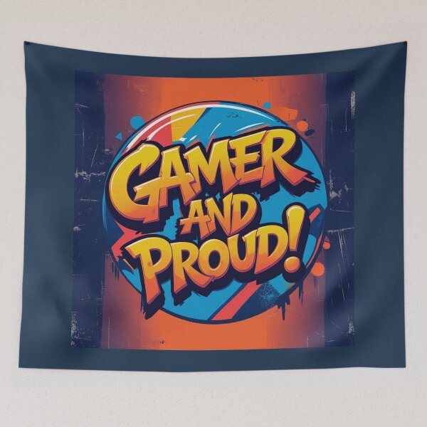 Item preview,  Gamer and Proud  designed and sold by Vintage Designs +.