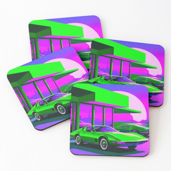 Item preview, Luxury Condominium at Sunset with Stunning Muscle Cars designed and sold by GrizzlyCollective.