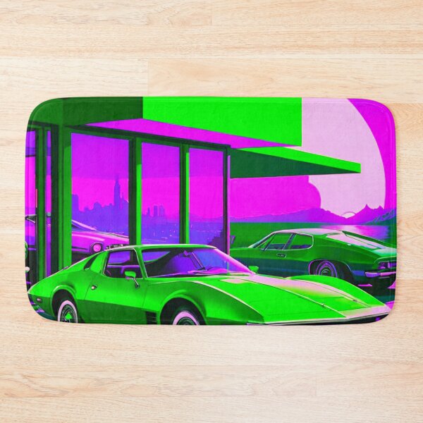 Item preview, Luxury Condominium at Sunset with Stunning Muscle Cars designed and sold by GrizzlyCollective.