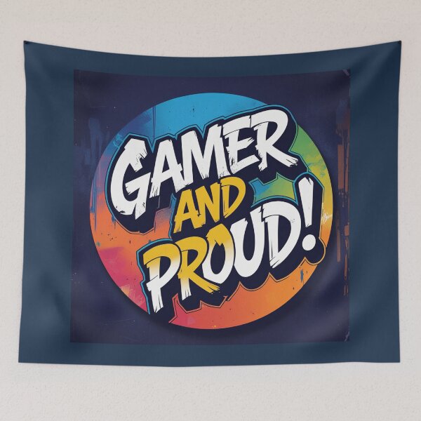 Item preview,  Gamer and Proud  designed and sold by Vintage Designs +.
