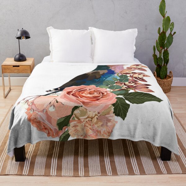 Item preview, Summer design with Lilac breasted Roller bird and brown garden, tropical flowers. designed and sold by MatyKotiv.