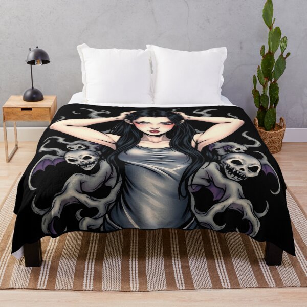 Item preview,  Cute Gothic Goth Vampire Horror Girl Tattoo style illustration with demons designed and sold by Vintage Designs +.