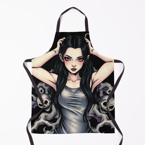 Item preview, Cute Gothic Goth Vampire Horror Girl Tattoo style illustration with demons designed and sold by Vintage Designs +.