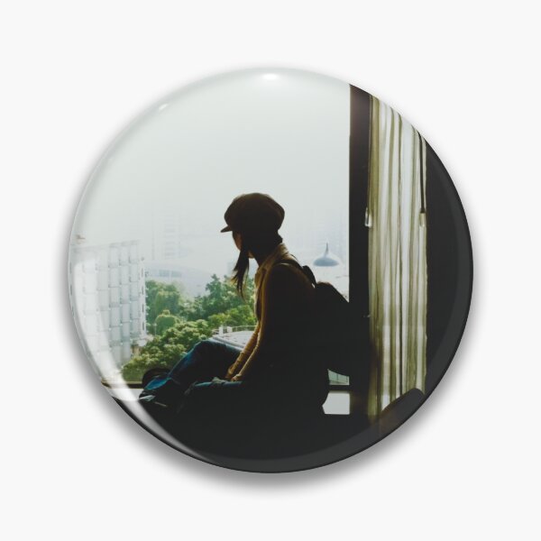Item preview, blurred photo, drama themes of A traveler wearing a hat and a backpack sits by the window, looking out at the view. designed and sold by pipikijung.