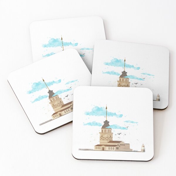 Item preview, Kız Kulesi watercolor (digital) painting designed and sold by dizilart.