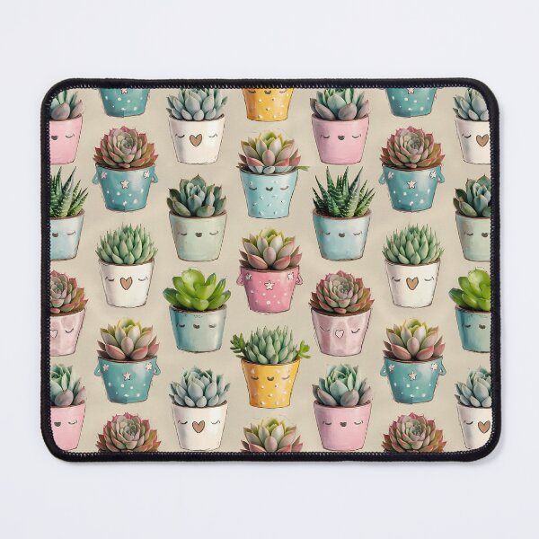 Item preview, Cute Succulent Plant Pattern – Aesthetic Botanical Design, minimalist pretty pot plant modern art designed and sold by MarJul.