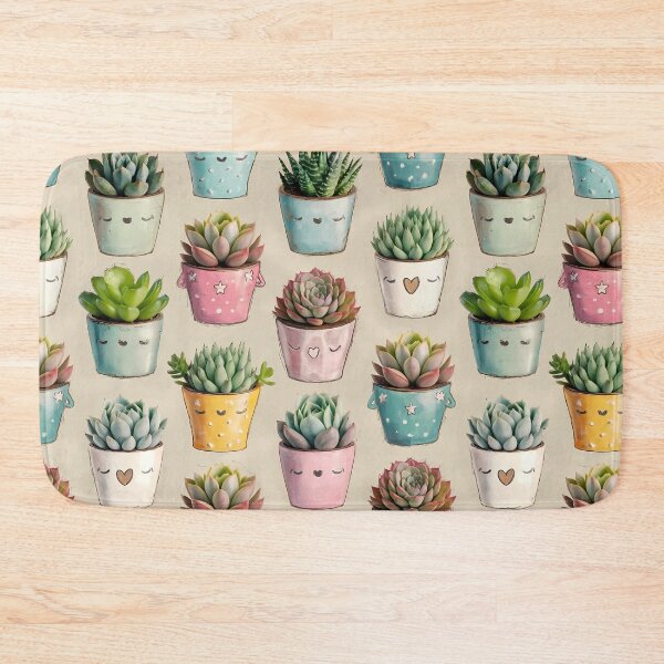 Item preview, Cute Succulent Plant Pattern – Aesthetic Botanical Design, minimalist pretty pot plant modern art designed and sold by MarJul.