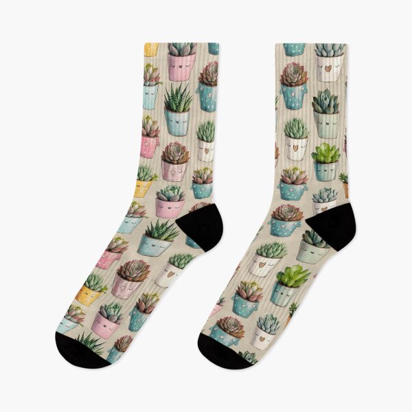 Item preview, Cute Succulent Plant Pattern – Aesthetic Botanical Design, minimalist pretty pot plant modern art designed and sold by MarJul.