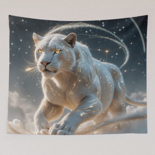 Item preview, Celestial Spirit Animal - Majestic White Panther | LaLi Designs designed and sold by LaLi-Designs.