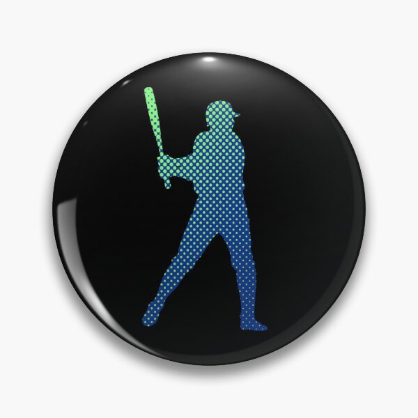 Item preview, Pop Art 90s Style Geometric Softball Player Silhouette Gift designed and sold by freeArt10.