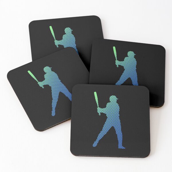 Item preview, Pop Art 90s Style Geometric Softball Player Silhouette Gift designed and sold by freeArt10.