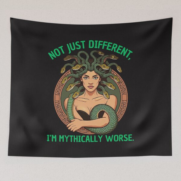 Item preview, Not Just Different, I'm Mythically Worse: Fierce Medusa Energy designed and sold by elynne9.