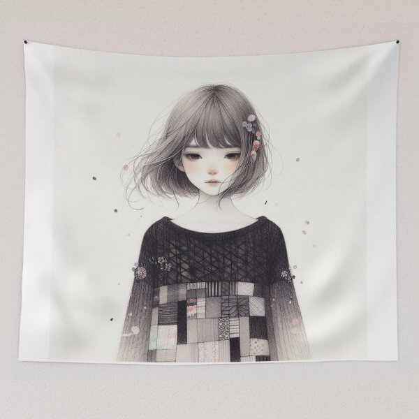 Item preview, Melancholy Girl designed and sold by Beyondnote-Art.