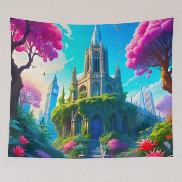 Item preview, Enchanted Overgrown Castle – Nature Reclaims Its Throne designed and sold by GrizzlyCollective.