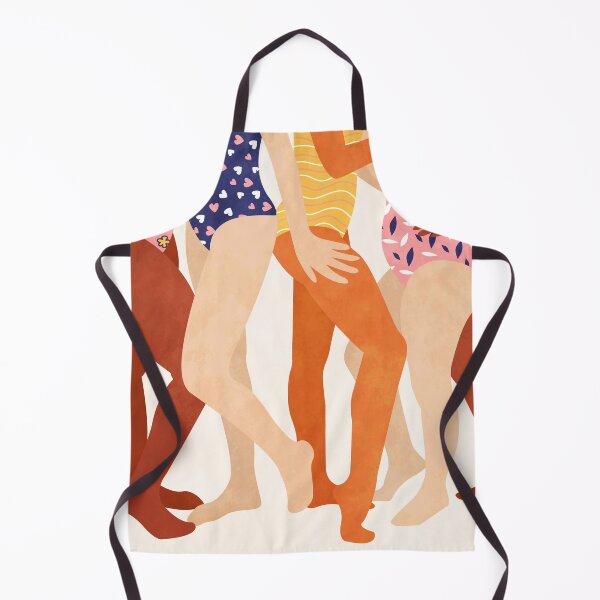 Item preview, Togetherness in Color, Feminine Energy Poolside Vibes, Abstract Figures Modern Illustration, Warm Tones Playful Art designed and sold by Kintsugi99.