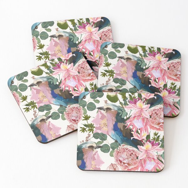 Item preview, Illustrations of flower, plant, floral pattern, leaves, bird, pink flowers for greeting card, flyer or frame.  designed and sold by MatyKotiv.
