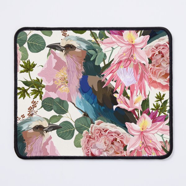 Item preview, Illustrations of flower, plant, floral pattern, leaves, bird, pink flowers for greeting card, flyer or frame. designed and sold by MatyKotiv.