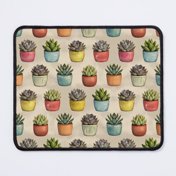 Item preview, Cute Succulent Plant Pattern – Aesthetic Botanical Design, pretty colorful pot plant modern art designed and sold by MarJul.