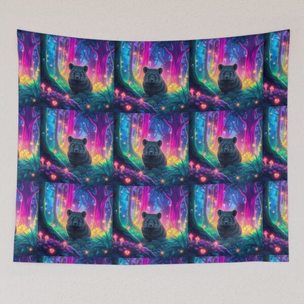 Item preview, Cute Wombat in a Magical Forest  designed and sold by AussieConcepts.