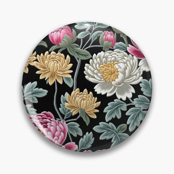 Item preview, Blossom trees with rose, peony, chrysanthemum. Jacobean embroidery style designed and sold by Giuseppe Cammino.