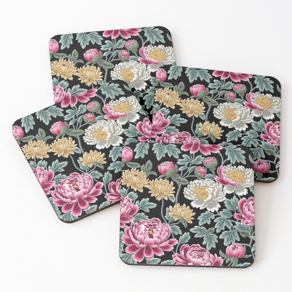 Item preview, Blossom trees with rose, peony, chrysanthemum. Jacobean embroidery style designed and sold by Giuseppe Cammino.
