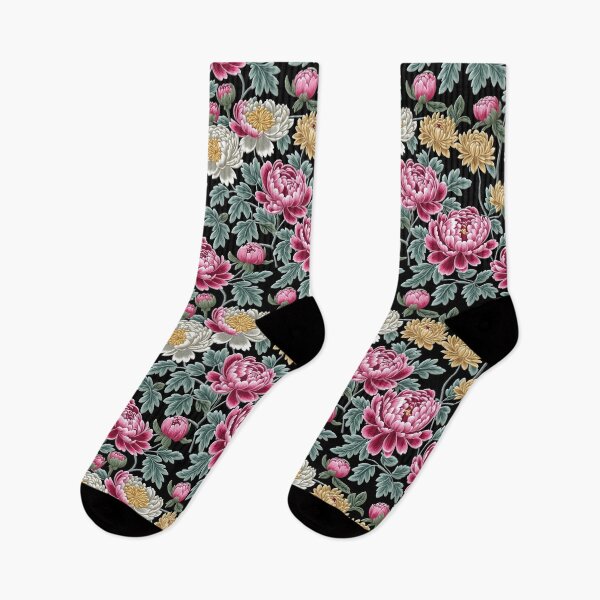 Item preview, Blossom trees with rose, peony, chrysanthemum. Jacobean embroidery style designed and sold by Giuseppe Cammino.