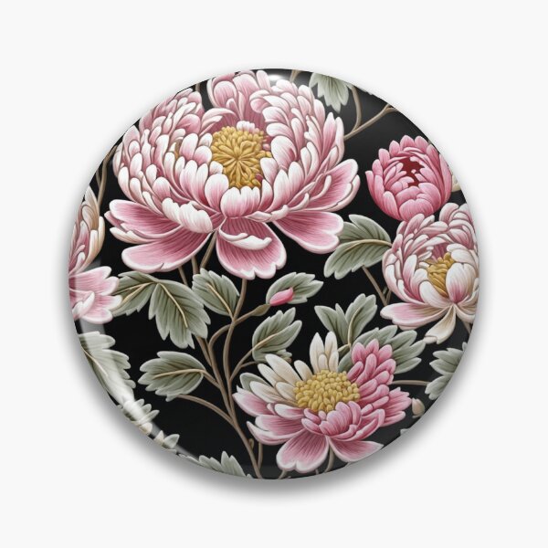 Item preview, Blossom trees with rose, peony, chrysanthemum. Jacobean embroidery style designed and sold by Giuseppe Cammino.