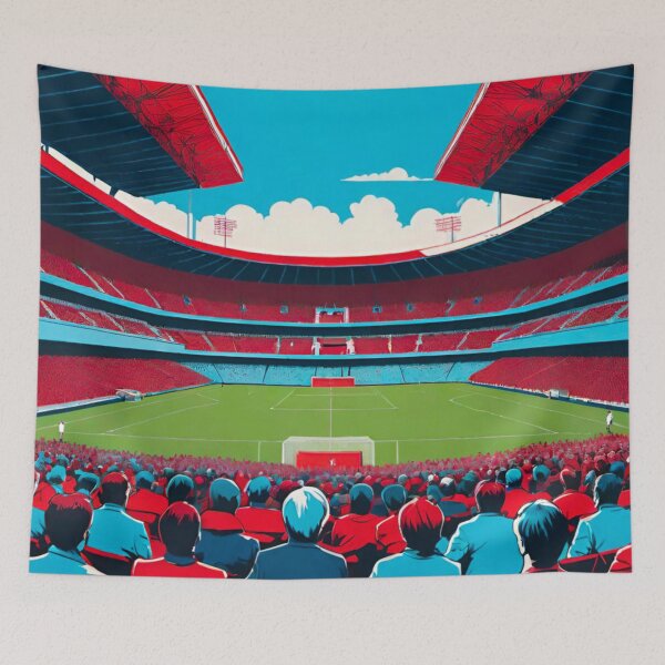 Item preview, Blue vs Red: The Deep Rivalry Inside the Soccer Stadium designed and sold by GrizzlyCollective.