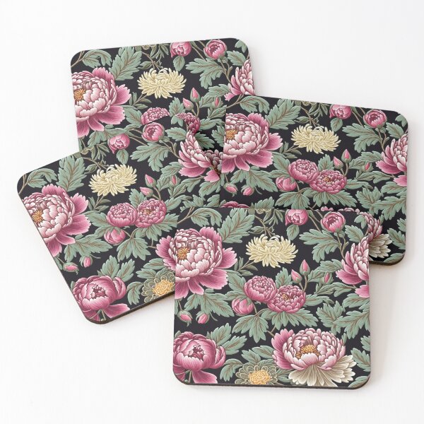 Item preview, Blossom trees with rose, peony, chrysanthemum. Jacobean embroidery style designed and sold by Giuseppe Cammino.