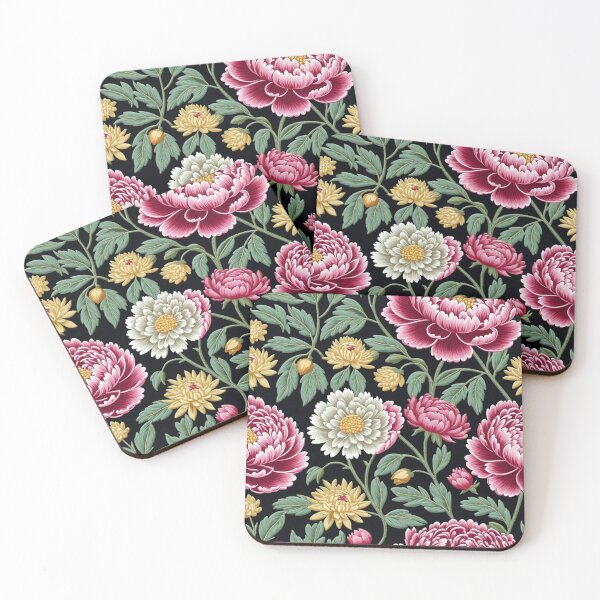 Item preview, Blossom trees with rose, peony, chrysanthemum. Jacobean embroidery style designed and sold by Giuseppe Cammino.