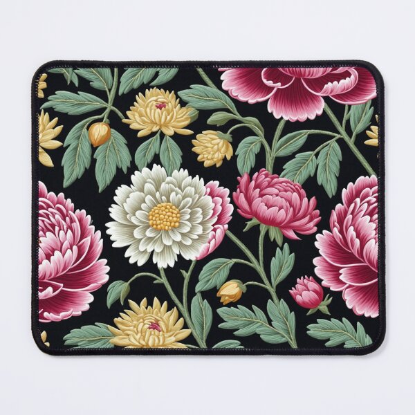 Item preview, Blossom trees with rose, peony, chrysanthemum. Jacobean embroidery style designed and sold by Giuseppe Cammino.