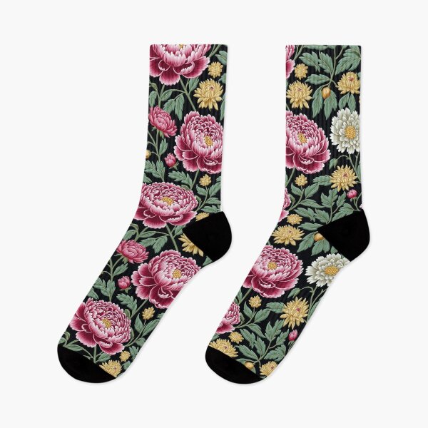 Item preview, Blossom trees with rose, peony, chrysanthemum. Jacobean embroidery style designed and sold by Giuseppe Cammino.