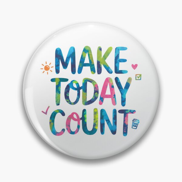 Item preview, Make today count - Watercolor Cute Motivational Quotes designed and sold by RiceArtShop.