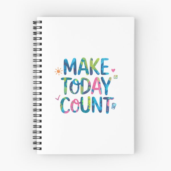 Item preview, Make today count - Watercolor Cute Motivational Quotes designed and sold by RiceArtShop.