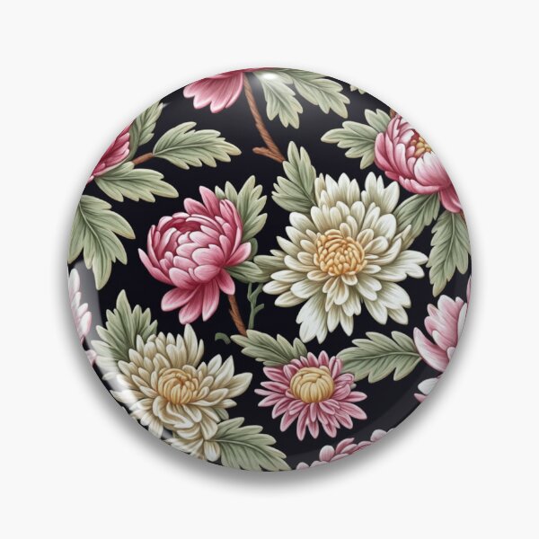 Item preview, Blossom trees with rose, peony, chrysanthemum. Jacobean embroidery style designed and sold by Giuseppe Cammino.