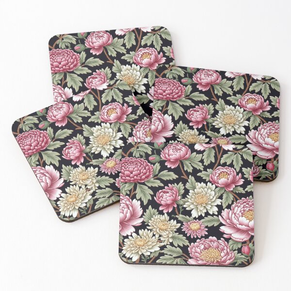 Item preview, Blossom trees with rose, peony, chrysanthemum. Jacobean embroidery style designed and sold by Giuseppe Cammino.