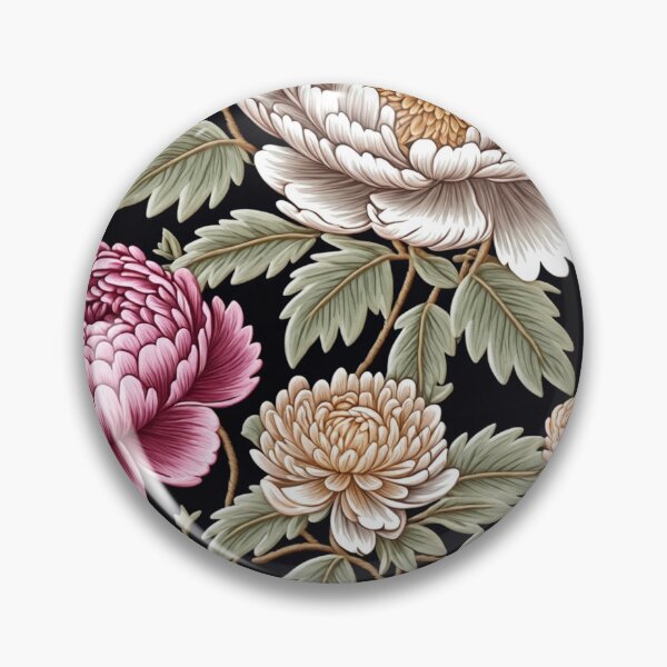 Item preview, Blossom trees with rose, peony, chrysanthemum. Jacobean embroidery style designed and sold by Giuseppe Cammino.
