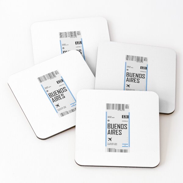 Item preview, Buenos Aires Boarding Pass Argantina Travel Ticket Sticker designed and sold by TulipaGraphics.