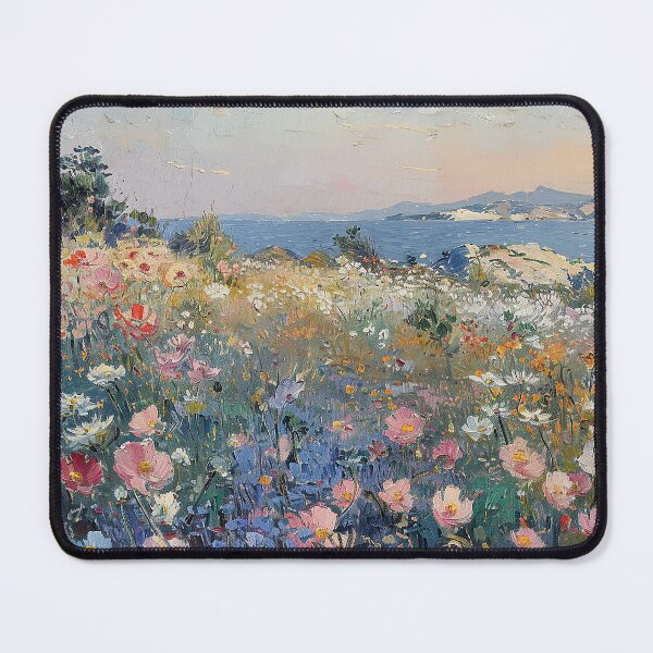 Item preview, wildflowers vintage lake pastel impressionism designed and sold by ArtHouseNiklas.