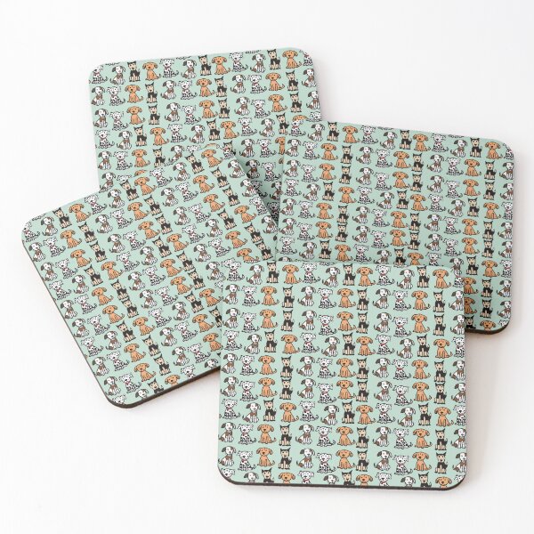 Item preview, PUP DOGS REPEATING PATTERN MINT designed and sold by Marni Scofidio Desi9ns.