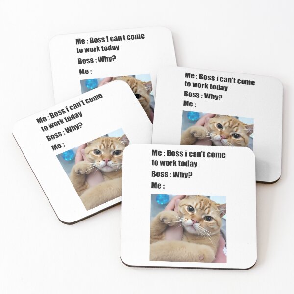 Item preview, Funny Work Excuse Boss i Can't Come To Work Today Cat Owner For Workers designed and sold by Stick-Artistry.