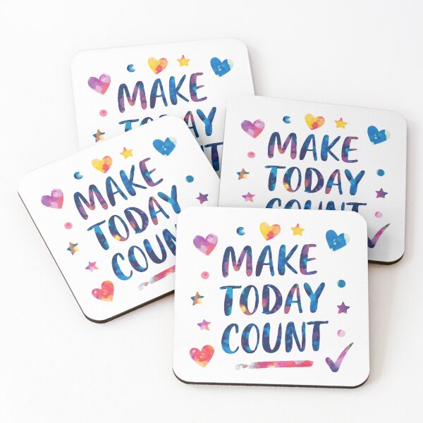 Item preview, Make today count - Watercolor Cute Motivational Quotes designed and sold by RiceArtShop.