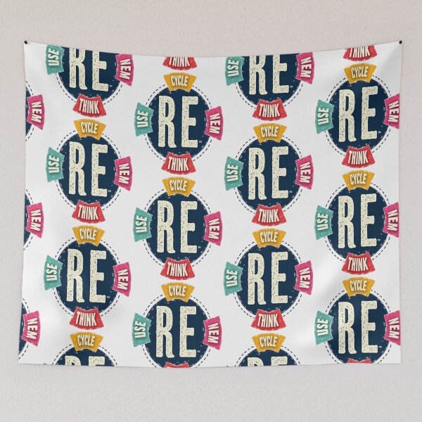 Item preview, Recycle Renew Reuse Rethink Eco Message designed and sold by ibobo4656.
