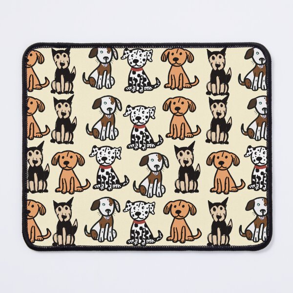 Item preview, PUP DOGS REPEATING PATTERN LEMON designed and sold by Marni Scofidio Desi9ns.