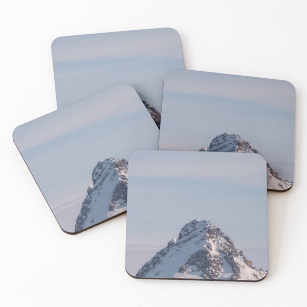 Item preview, Snow-covered peak with summit cross designed and sold by rhosbahu.